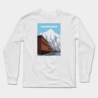 Colorado, USA.Retro travel poster Long Sleeve T-Shirt